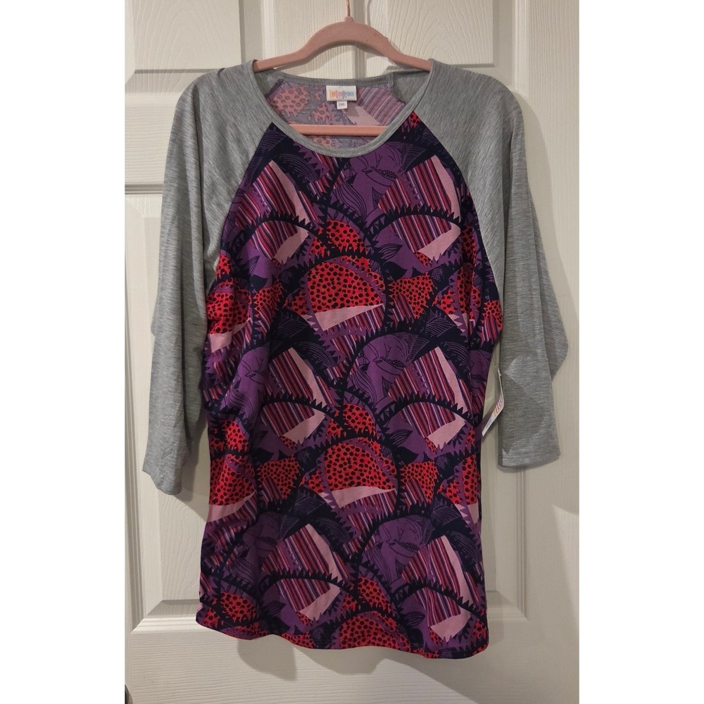 LuLaRoe Randy Raglan‎ Tee Lot of 2 Women's XXL NWT Baseball Shirts Scottie Dog